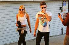 zac efron sami miro kisses girlfriend lovely busy chatter