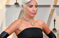 gaga lady oscars academy awards memes 91st annual sexy strapless gown carpet ball red angeles los fappening necklace leather gloves