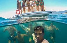 selfie bikini boat underwater viral shocked travel ever imgur beneath lurks internet