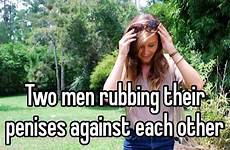 rubbing men penises their two each other