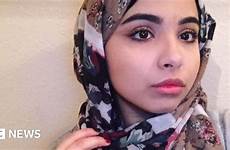 hijab muslim teen daughter girl women bbc saudi man wearing his father response removing reveals arabian face copyright text