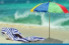 chairs umbrella wave playing sea beach