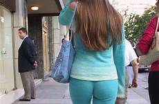 yoga pants blue candid ass crack sexy spandex leggings riding shorts her perfect creepshots beautiful stretch