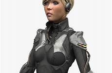sci fi suit female 3d hq off models max