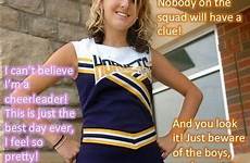 captions feminization forced tg cheerleader sissy cheerleaders feminized petticoated domina sitting cheer transgender cheerleading