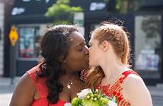 wedding lesbian interracial lesbians couples red jessie lauren marriage two bride choose board lgbt non pride