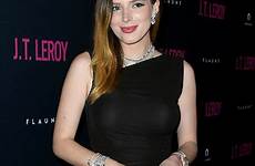 bella thorne braless flashes leroy goes lovely legs her septum necklaces decked piercing herself bracelets accessorized watches rings multiple including