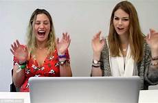 girls watching they together but experiment first time their boring unfolds footage recoiling quite action screen help find horrified show