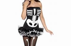skeleton costume halloween sexy women costumes dress tutu fever lady esqueleto skelet kostuum adult adults visit print