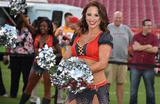 cheerleaders perform tampa draft buccaneer bay party returns elizabeth second year her