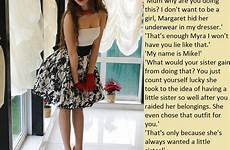 boys deviantart sissy forced feminization petticoated captions tg caption dress girls sister caps sweet saved