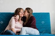 kissing daughter mother teen affectionate her loving preview