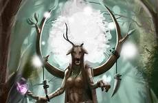 shaman shamanism pagan mythical elen reindeer goddess horns mythology