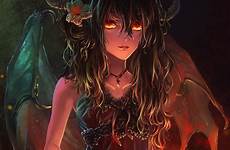 succubus deviantart anime demon owl tira girl fire dark fantasy illustrations dragon human form tsymbal ilona concept night guardian elemental