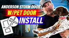 Anderson storm door w/pet door Installation in concrete block (CMU) opening (instructional video)
