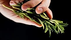 Add delicious spice rosemary by hand
