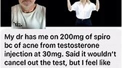 Did you see this This woman has been put on testosterone injections. Basically about 1/3 of the dose of a man and guess what she’s having high testosterone levels. Wow that’s a shocker. So what’s this doctors response to put her on another medication to combat the side effects of the high testosterone that they caused in the first place the problem is this dose of spironolactone is about four times the dose that they might actually need to use So not only are, they overdosing her testosterone th