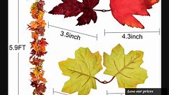 Fall Garland - Autumn leaves garland - Fall Decor - Mantle Decor - Thanksgiving Decor -P