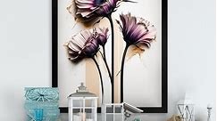 Designart "Pink Gerbera Flower On Abstract Fusion V" Floral & Botanical Framed Art Print - Bed Bath & Beyond - 37287959