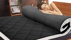 Docred Japanese Floor Mattress Futon Mattress, Thicken Tatami Mat Sleeping Pad Foldable Roll Up Mattress Boys Girls Dormitory Mattress Pad Kids Floor Lounger Bed Couches and Sofas, Coffee, Full Size