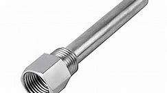 LANTRO JS 1/2" NPT Threads Stainless Steel Thermowell for Temperature Sensors, Thermometer Instruments Thermowells