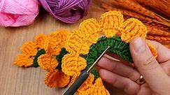 Very easy and stylish knitted flower making #flowers #knitting