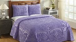 Better Trends Trevor Twin Bedspread with Standard Sham, Lavender