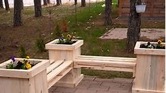 DIY some cozy benches with flower pots!