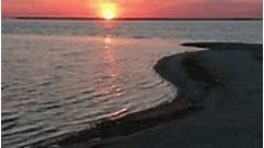 Kinburn Spit early summer morning. Sunrise over the estuary. Vertical Video