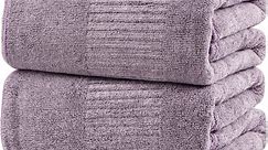 SEISSO 2pack Large Bath Sheets Extra Large Bath Towels, 35 x 63 inch Bath Towels Bathroom Washclothes Plush Soft & Quick Dry for Fitness,Sports,Spa,Hotel,Travel, Beach,Yoga, Purple