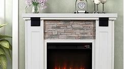 48" Freestanding Electric Fireplace with Mantel - Bed Bath & Beyond - 38249447