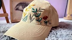 How to embroider on cap || embroidery video || embroidery for beginners