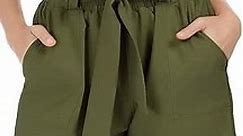GRACE KARIN Women Summer Casual Shorts with Pockets Bowknot Tie Waist