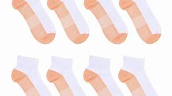 White 4 Pairs Copper Compression Ankle Socks for women and men Everyday Wear Comfortable Light Weight L/XL Birthday Gifts