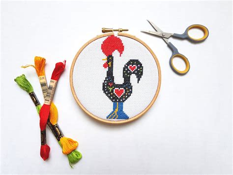 Huge selection & low prices. Modern Cross Stitch Pattern - Portuguese Rooster | Modern ...