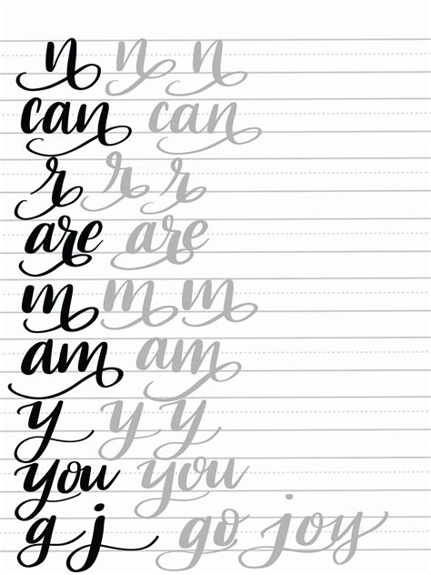 Can you create beautiful hand lettering using a simple pen or pencil? Free Calligraphy Worksheets To Educations. Free ...
