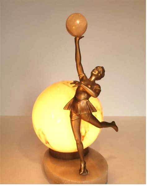 If art deco items are all the rage for you, then go for it. A Stunning Antique Gilded Original Art Deco Lady Lamp Of ...