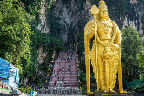 Learn about hinduism, enjoy culture, and go on the hunt for rare insects in dark cave. Batu Caves, Kuala Lumpur, Malaysia