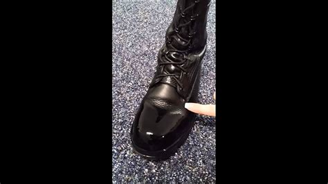 But do some runs in boots and utes so that you can become familiar with this. US Navy Boot Shining Trick - YouTube
