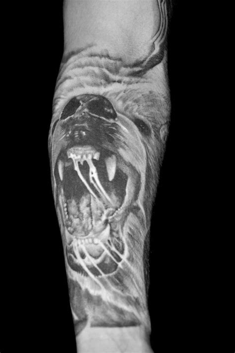 Planning a halloween full of frights and spooky sights? Bear tattoo by Jason Stieva at Sinful Incflictions. Whitby, Ontario. Photo by Veronica Sheppard ...