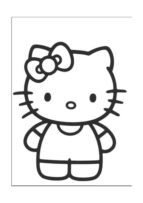 Ausmalbilder Hello Kitty für Kinder 3