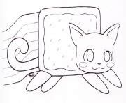 Search images from huge database containing over 408,000 vectors. NYAN CAT Coloring Pages Color Online Free Printable