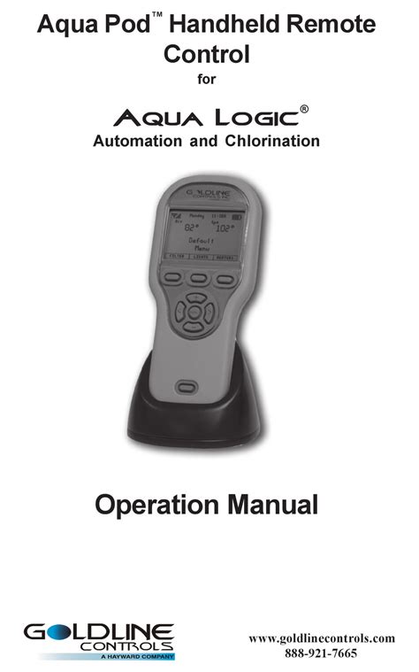 Maybe you would like to learn more about one of these? GOLDLINE AQUA POD OPERATION MANUAL Pdf Download | ManualsLib