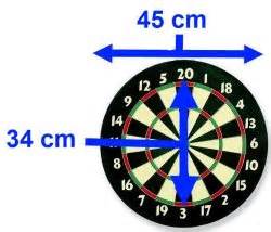 Maße h x b x t: Dartscheiben Maße und Durchmesser - Profi Dartscheibe ...