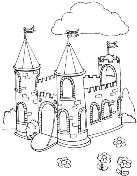 Burg lockenhaus im burgenland bietet einen unvergesslichen rahmen für events, hochzeiten, führungen, u.v.m. Picture Of Medieval Castle Coloring Page : Kids Play Color ...