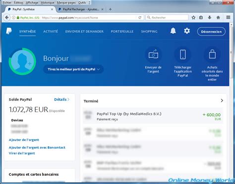 Another way to top up paypal by requesting the transfer of a certain amount of money to other users is to take advantage of paypal.me. Recharger son compte PayPal instantanément grâce à ...