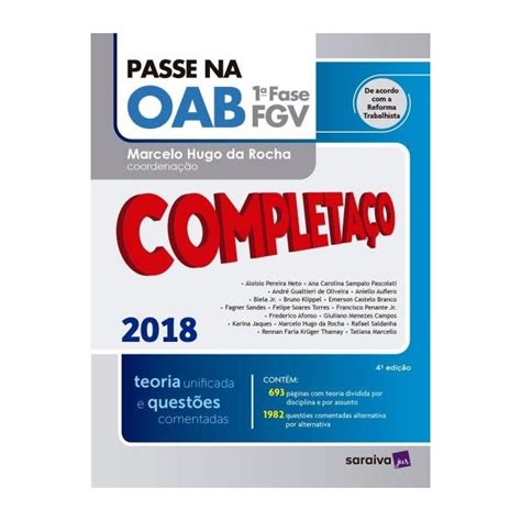 Você buscou por oab fgv. Livro - Passe na OAB 1ª Fase Fgv - Rocha Comprar na ...