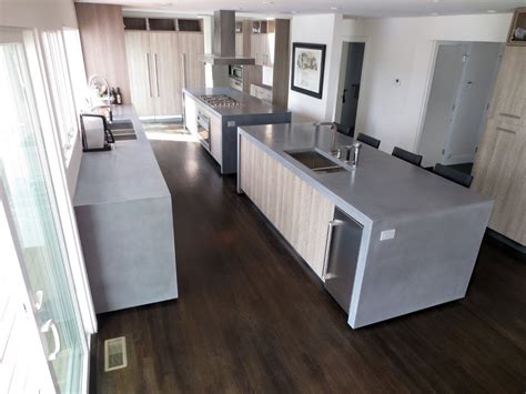 For a detailed look at kitchen island designs, countertop materials, dimensions, and additional features, check out our guide on buying a kitchen island. Concrete Kitchen Island Countertops - Contemporary ...