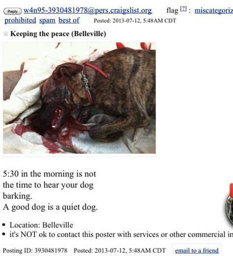 Try the craigslist app » android ios. 20/20 Investigate Craigslist Sale of Animals & Abuse ...