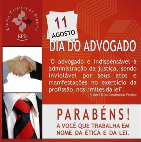 Como ela não foi votada pela câmara com um mínimo de sete dias de antecedência para envio ao senado, ela poderá deixar de ser votada. Mensagens para comemorar o dia do advogado